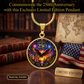 America 250 Years Necklace or Keychain Stained Glass Style Patriotic USA Eagle Commemorative Limited Edition