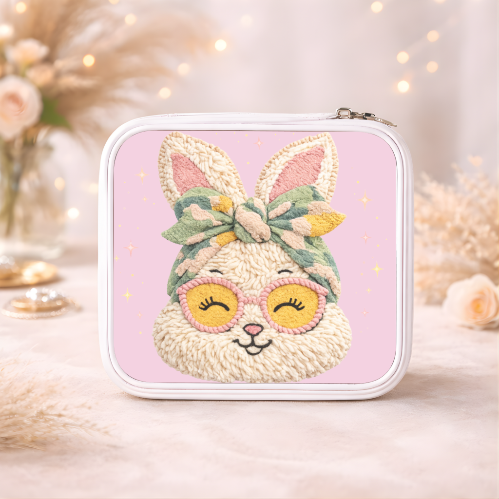 Crochet Bunny Necklace or Keychain, Cute Easter Bunny Jewelry, Amigurumi Rabbit Pendant for Teen Girl, Easter Basket Stuffer Gift
