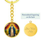 Our Lady of Grace Necklace or Keychain, Blessed Virgin Mary Catholic Jewelry, Marian Faith Pendant Gift