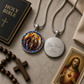 Archangel Michael Necklace or Keychain, Saint Michael Catholic Necklace, Protection Jewelry, Religious Keepsake Gift