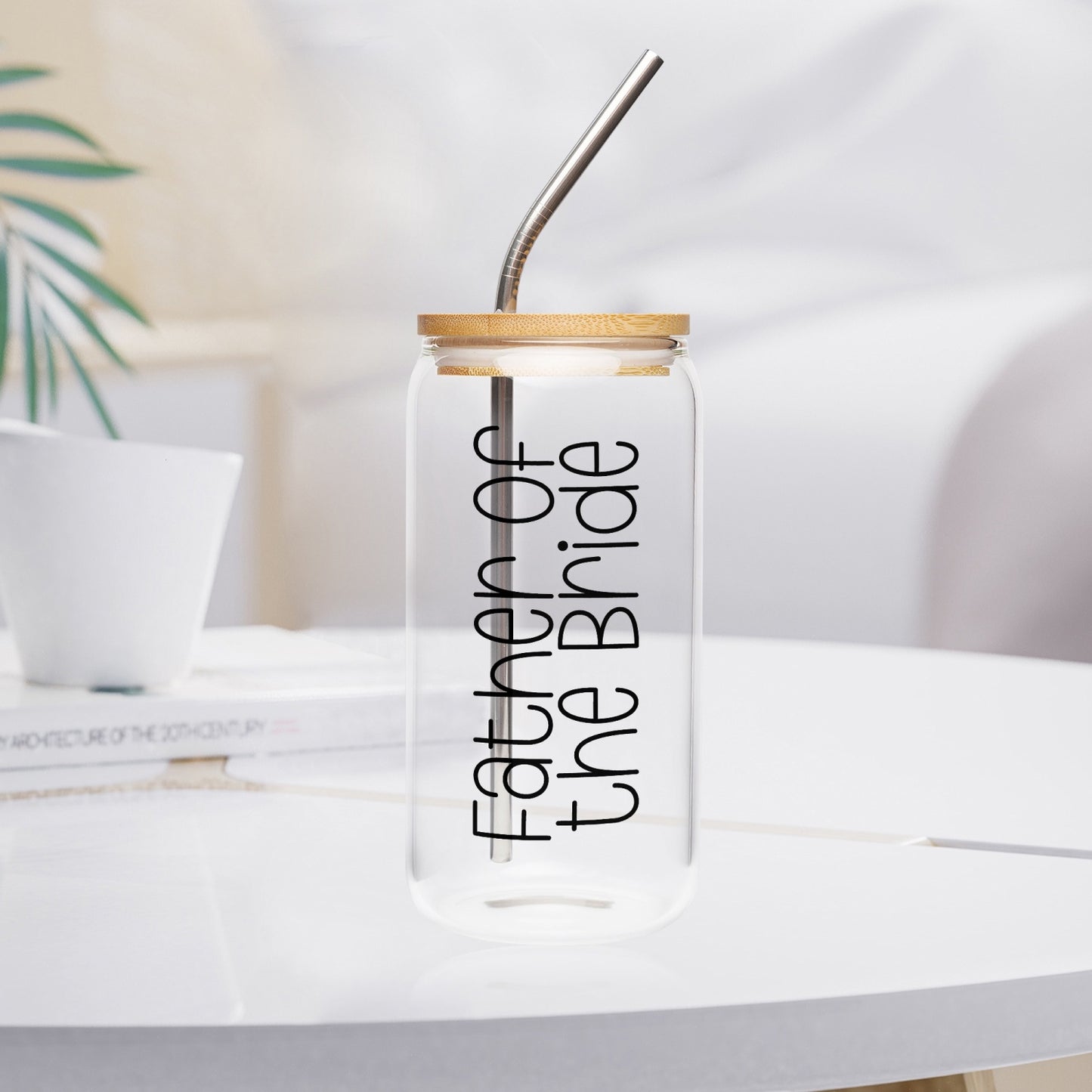 Father of the Bride Tumbler with Bamboo Lid