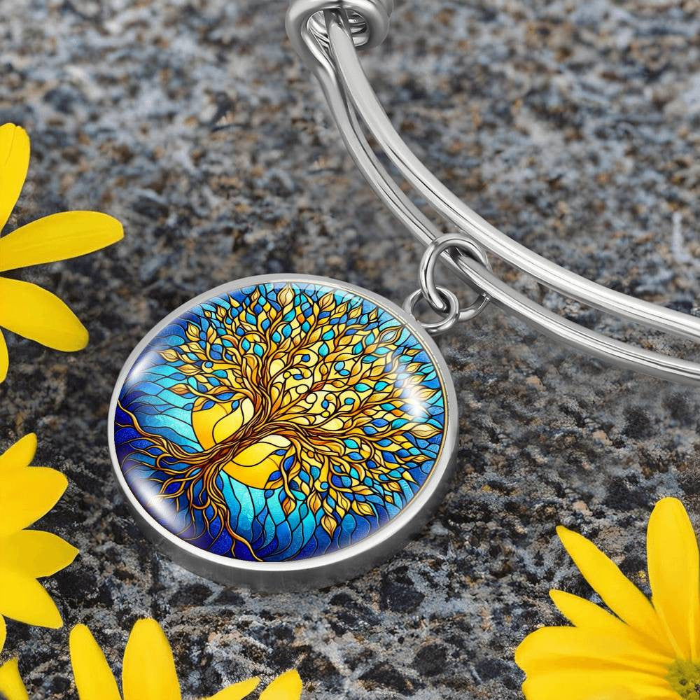 Stained Glass Jewelry - Necklace and Bangle