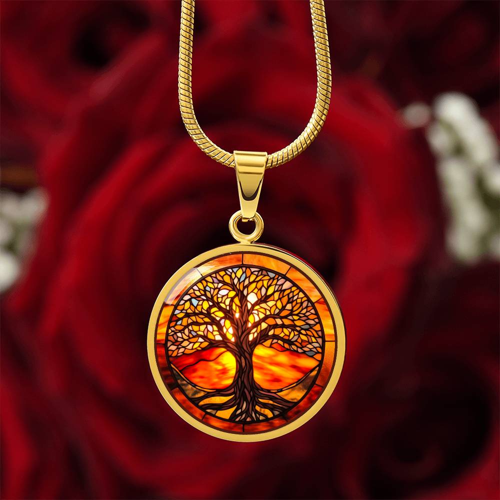 Stained Glass Tree of Life Necklace and Bracelet