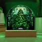 202x Christmas Tree Stained Glass Style Acrylic Plaque