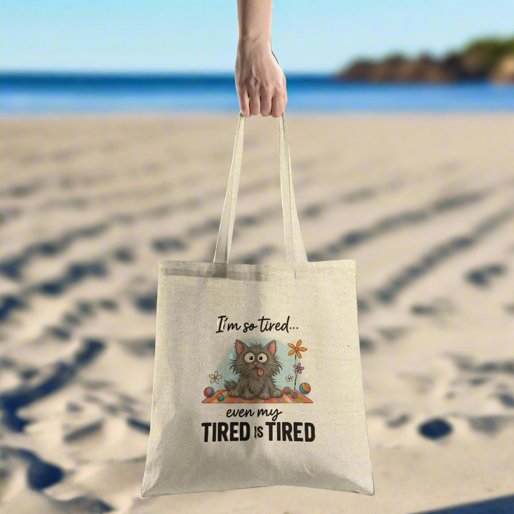 Funny Tired Cat T-Shirt – I’m So Tired Even My Tired Is Tired Tee – Exhausted Unisex Shirt for Pet Lovers, Moms, and Sarcastic Humans
