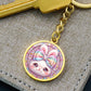 Cute Bunny Necklace or Keychain, Kawaii Easter Bunny Jewelry, Sparkle Rabbit Pendant for Teen Girl, Easter Basket Stuffer Gift