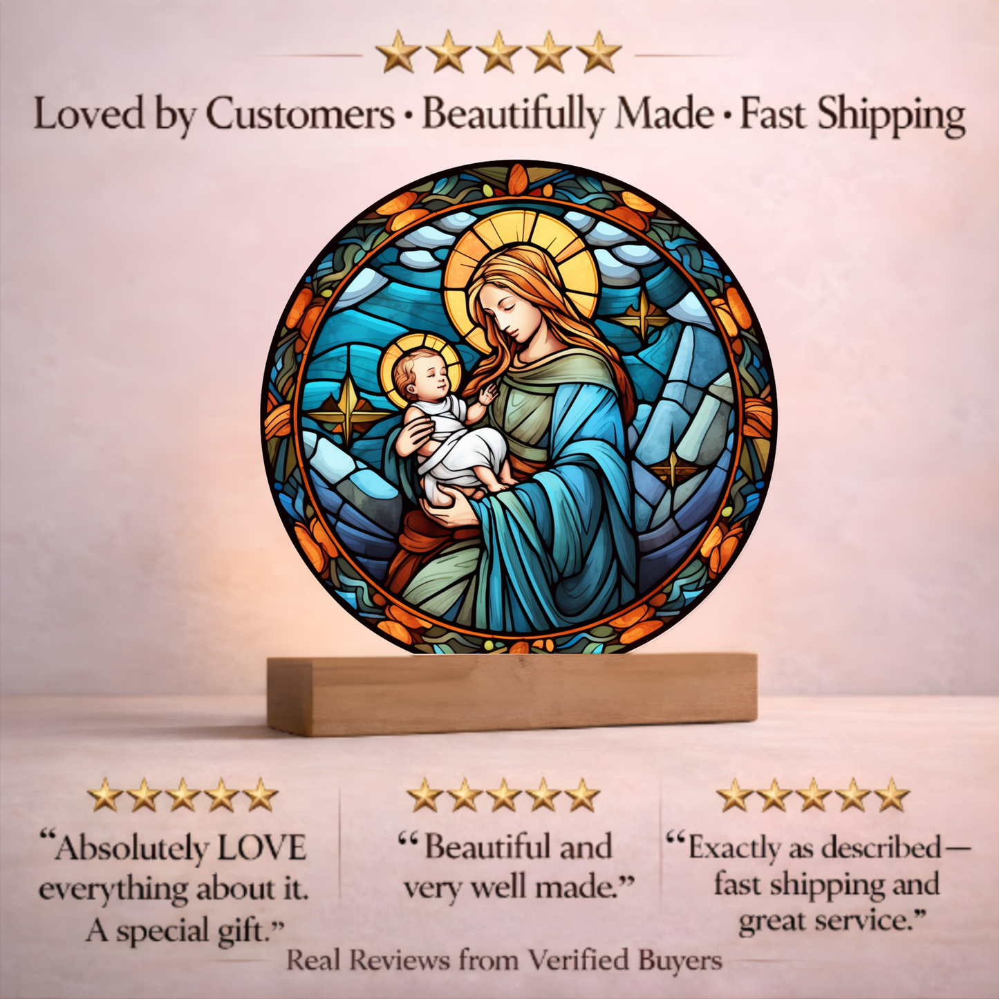 Virgin Mary Necklace or Keychain, Mary and Baby Jesus Jewelry, Catholic Necklace for Women, Christian Gift, Religious Pendant