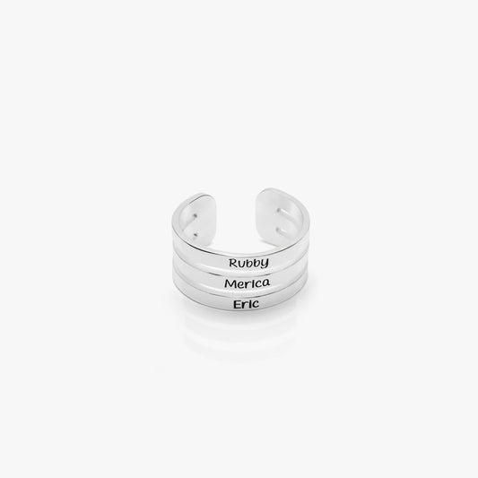 Stackable Name Ring- 925 Silver