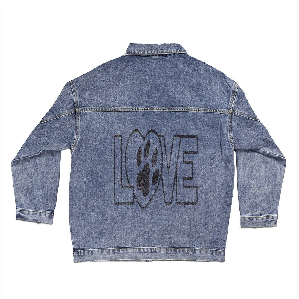 Custom Dog Love Denim Jacket