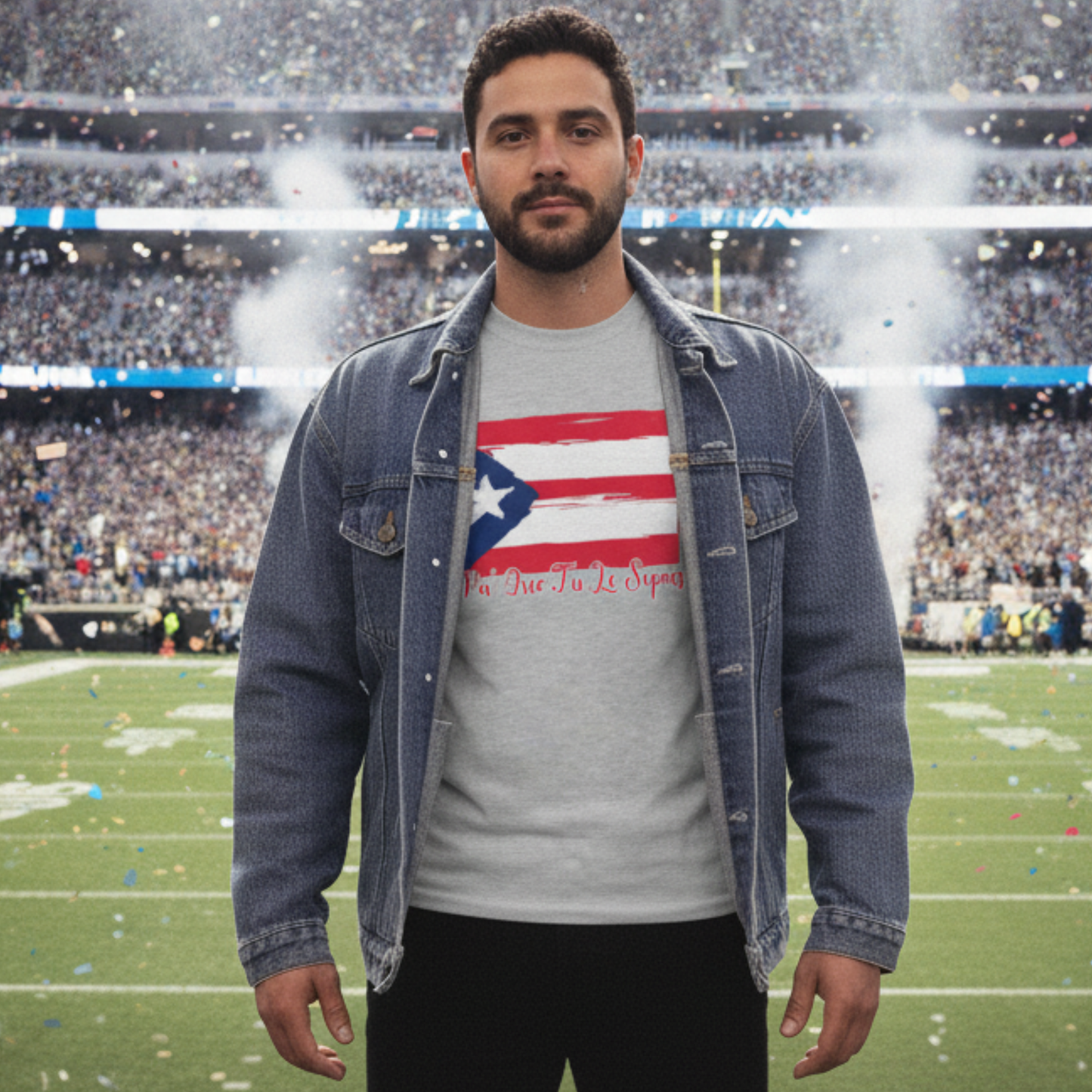 Pa Que Tu Lo Sepas Puerto Rico Flag Unisex Denim Jacket or Tshirt