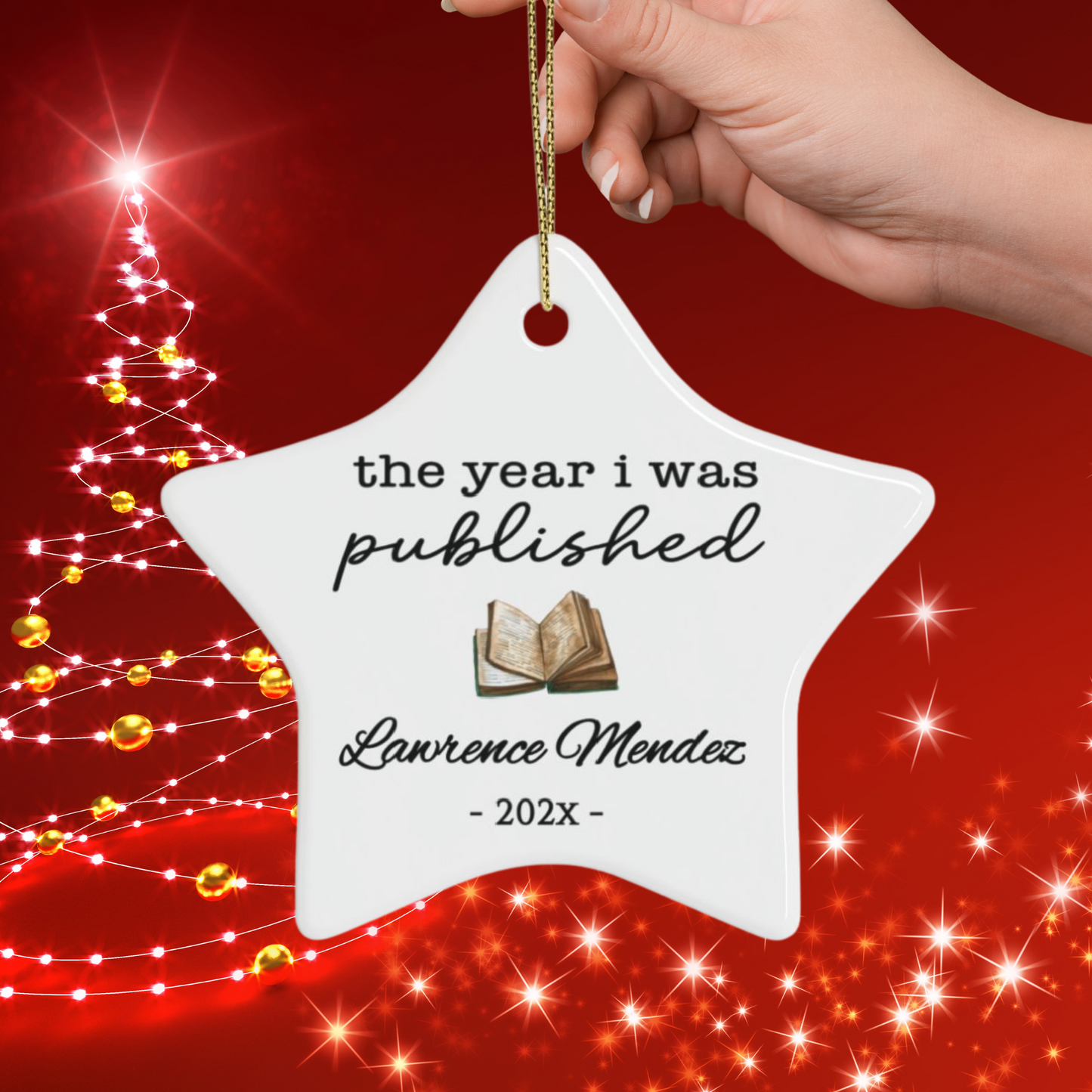 Personalized Author Ornament, The Year I Was Published, Custom Published Author Gift, New Writer Christmas Ornament Keepsake, Bestselling