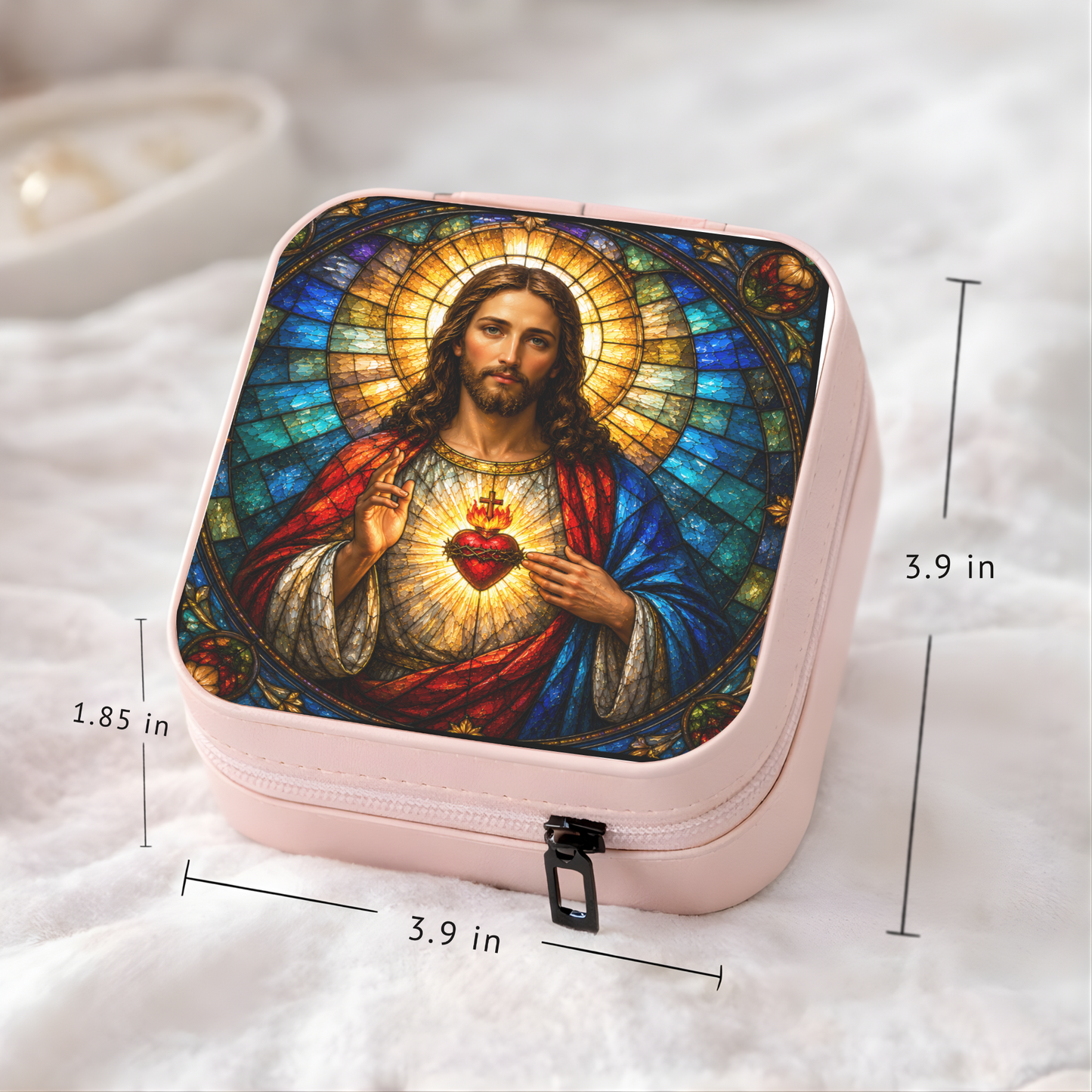 Sacred Heart of Jesus Necklace or Keychain, Catholic Necklace, Christian Jewelry, Religious Keepsake Gift