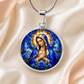 Virgin Mary Necklace or Keychain, Catholic Necklace, Blessed Mother Jewelry, Religious Keepsake Gift