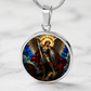 Archangel Michael Necklace or Keychain, Saint Michael Catholic Necklace, Protection Jewelry, Religious Keepsake Gift