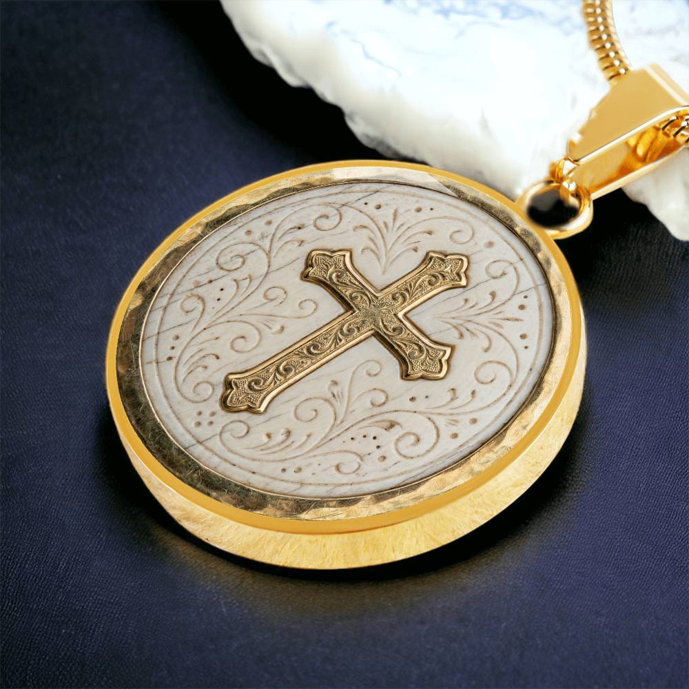 Ornate Cross Necklace or Keychain, Catholic Necklace for Women, Christian Jewelry Gift, Elegant Religious Pendant Gift