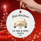 First Christmas Married Ornament, Just Married Car 2025, Our First Christmas Married Keepsake, Personalized Ornament