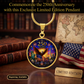 250 Years of Independence Necklace or Keychain Stained Glass Style Patriotic Eagle USA Commemorative Limited Edition