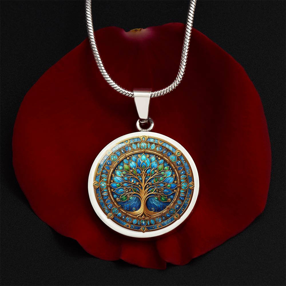 Stained Glass Tree of Life Necklace and Bracelet