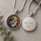 Mary and Baby Jesus Necklace or Keychain, Catholic Necklace, Virgin Mary Jewelry, Religious Keepsake Gift