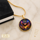 America 250 Years Necklace or Keychain Stained Glass Style Patriotic USA Eagle Commemorative Limited Edition