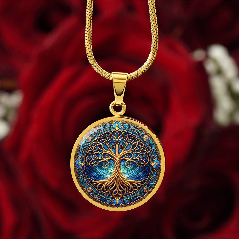 Stained Glass Tree of Life Necklace