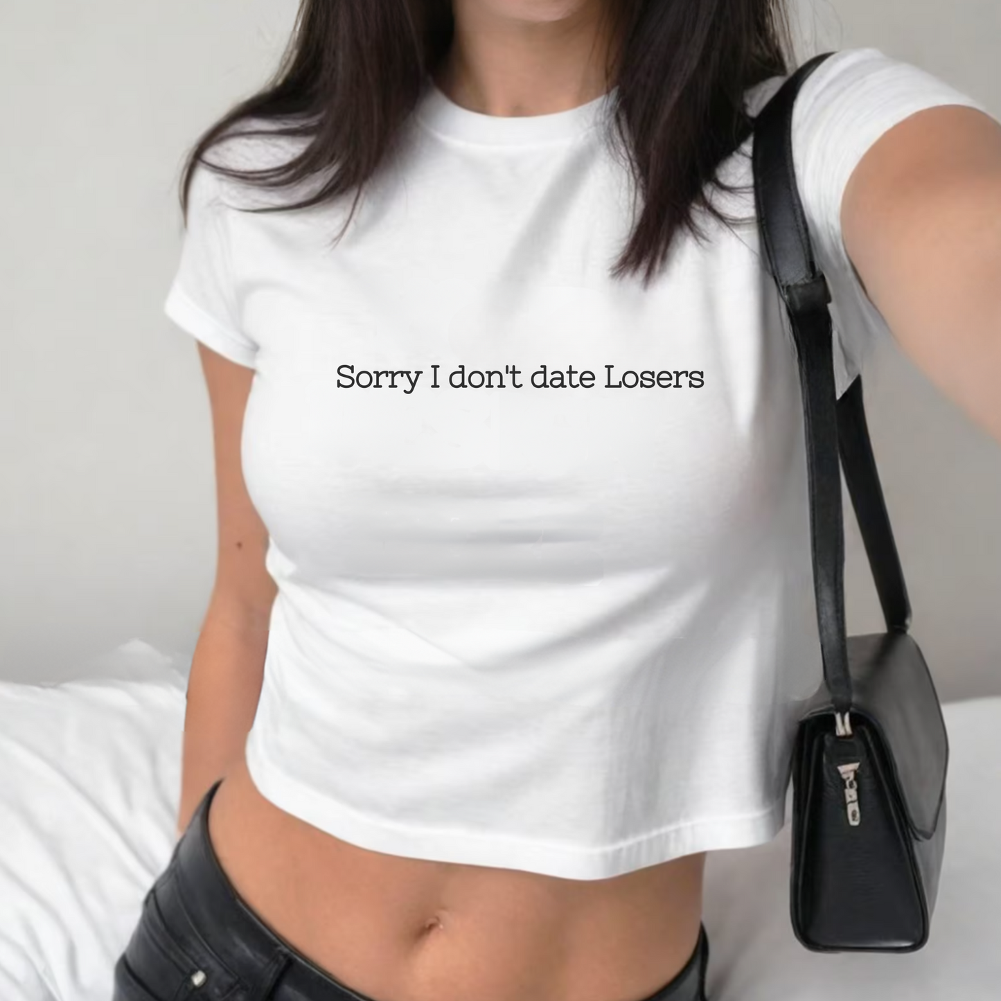 Sorry I Don't Date Losers Baby Tee