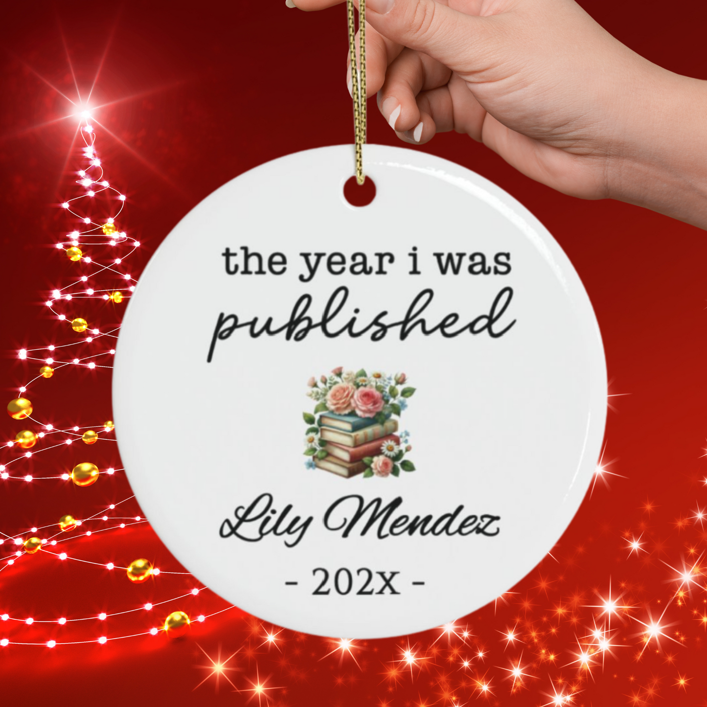 Personalized Author Ornament, The Year I Was Published, Custom Published Author Gift, New Writer Christmas Ornament Keepsake, Bestselling