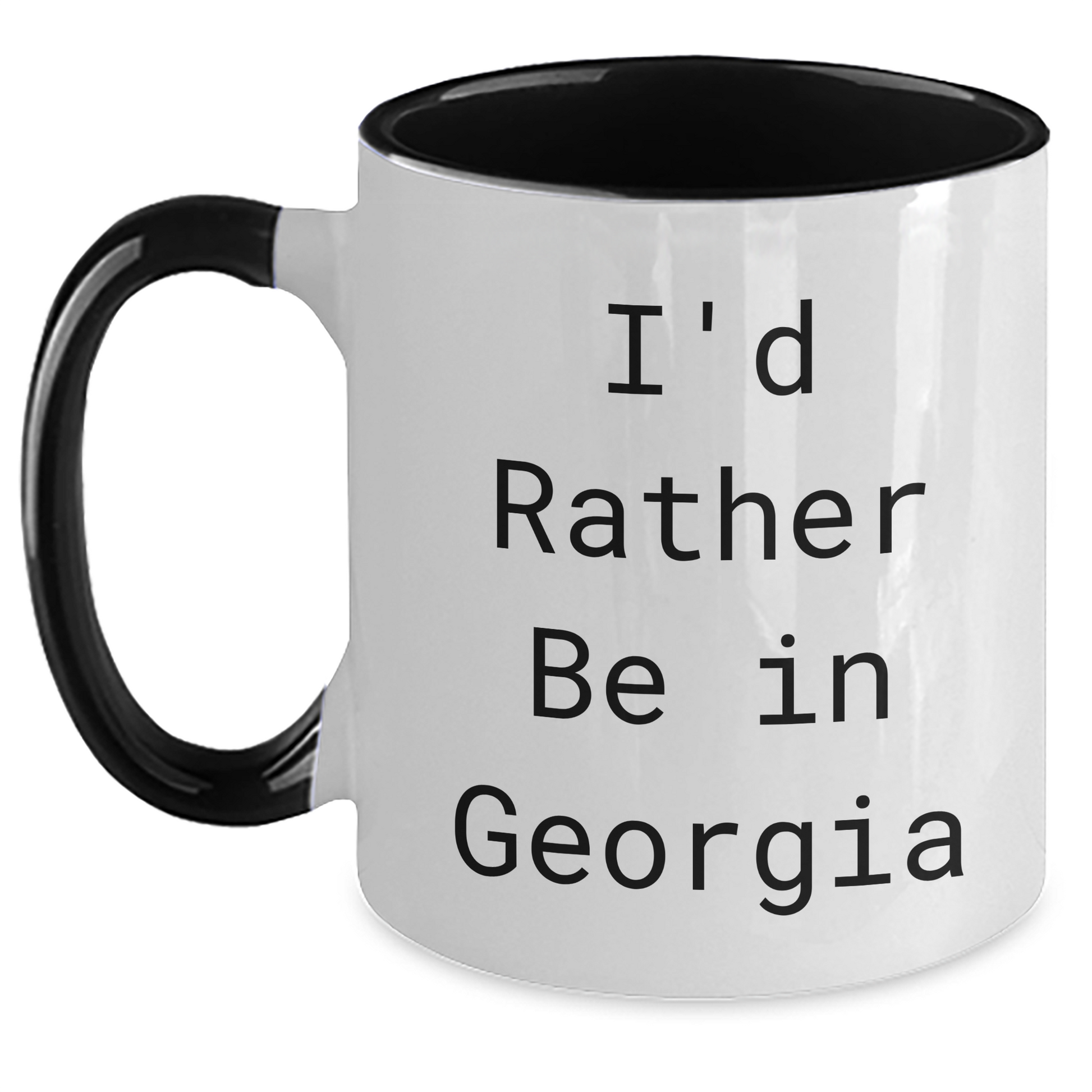 Georgia Gifts for Him or Her, Funny Two Tone Coffee Mugs with 'I'd Rather Be In Georgia', Perfect for Graduation, Gifts from Friends, Coworkers, or Family - Main