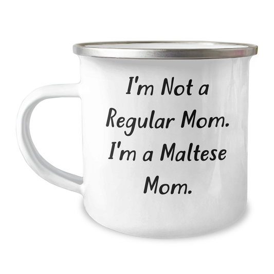 Maltese Dog Mom Camping Mug for Graduation Unique Gifts from Family to Friends - Image 1