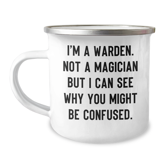 Warden Gifts, Funny Camping Mug, Graduation Unique Gifts from Friends, Warden Enthusiasts - Image 1