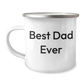 Funny Dad Gifts for Men from Best Dad Ever, Camping Mug for Graduation Unforgettable Moments, 12 oz Stainless Steel with Enamel Finish - Image 1