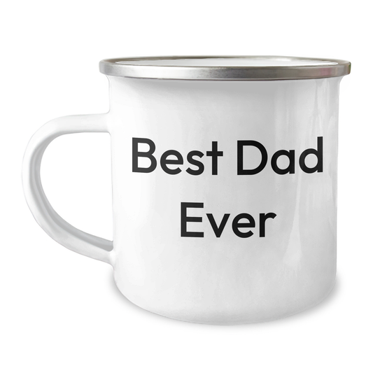 Funny Dad Gifts for Men from Best Dad Ever, Camping Mug for Graduation Unforgettable Moments, 12 oz Stainless Steel with Enamel Finish - Image 1