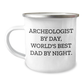 Archeologist's Quest for Adventure, Funny Gifts for Him from Friends, Family, or Coworkers, 12 oz Stainless Steel Camping Mug for Graduation - Image 1
