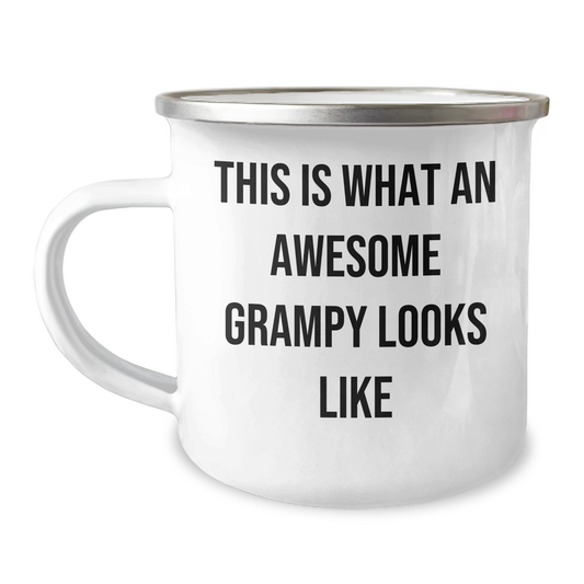Funny Grampy Gifts from Men to Grampy, 'This Is What An Awesome Grampy Looks Like' Funny Camping Mug for Grampy's Graduation, Unique Gifts for Grampy - Image 1