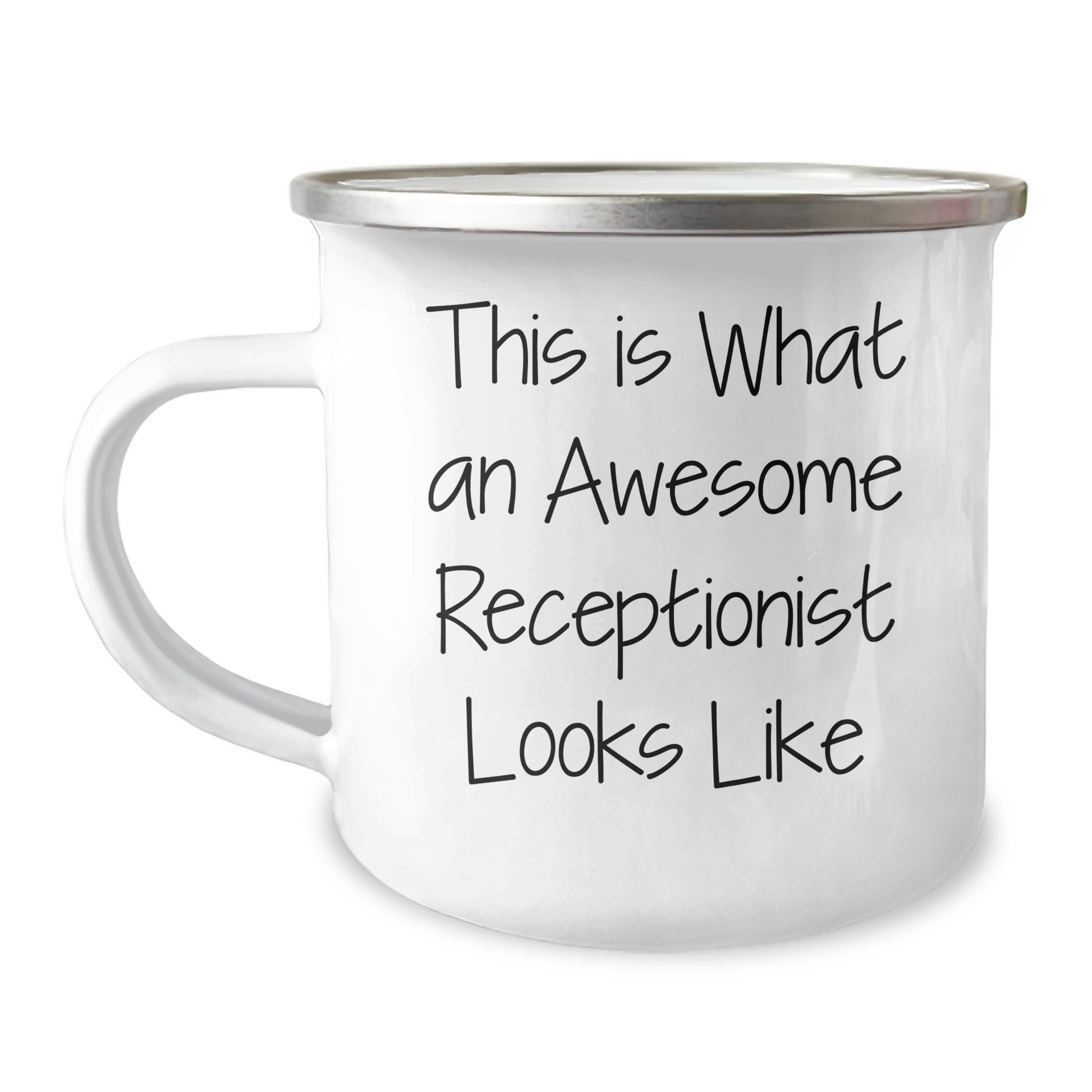 Funny Receptionist Gifts from Friends for Awesome Receptionist's Camping Mug - Image 1