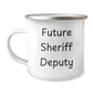 Funny Sheriff Deputy Gifts from Friends, Cute Future Sheriff Deputy Camping Mug for Men, Graduation Unique Gifts - Image 1