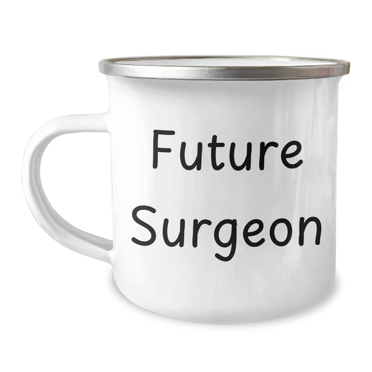 Funny Quote Surgeon Gifts for Future Surgeon Dad on Father's Day Camping Mug, Gifts from Men to Family - Image 1
