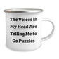 Funny Puzzles Gifts for Graduation - 'The Voices In My Head Are Telling Me To Go Puzzles' Camping Mug Gifts from Friends to Family - Image 2