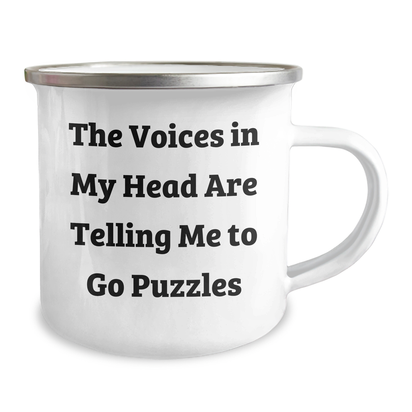 Funny Puzzles Gifts for Graduation - 'The Voices In My Head Are Telling Me To Go Puzzles' Camping Mug Gifts from Friends to Family - Image 2