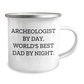 Archeologist's Quest for Adventure, Funny Gifts for Him from Friends, Family, or Coworkers, 12 oz Stainless Steel Camping Mug for Graduation - Image 2
