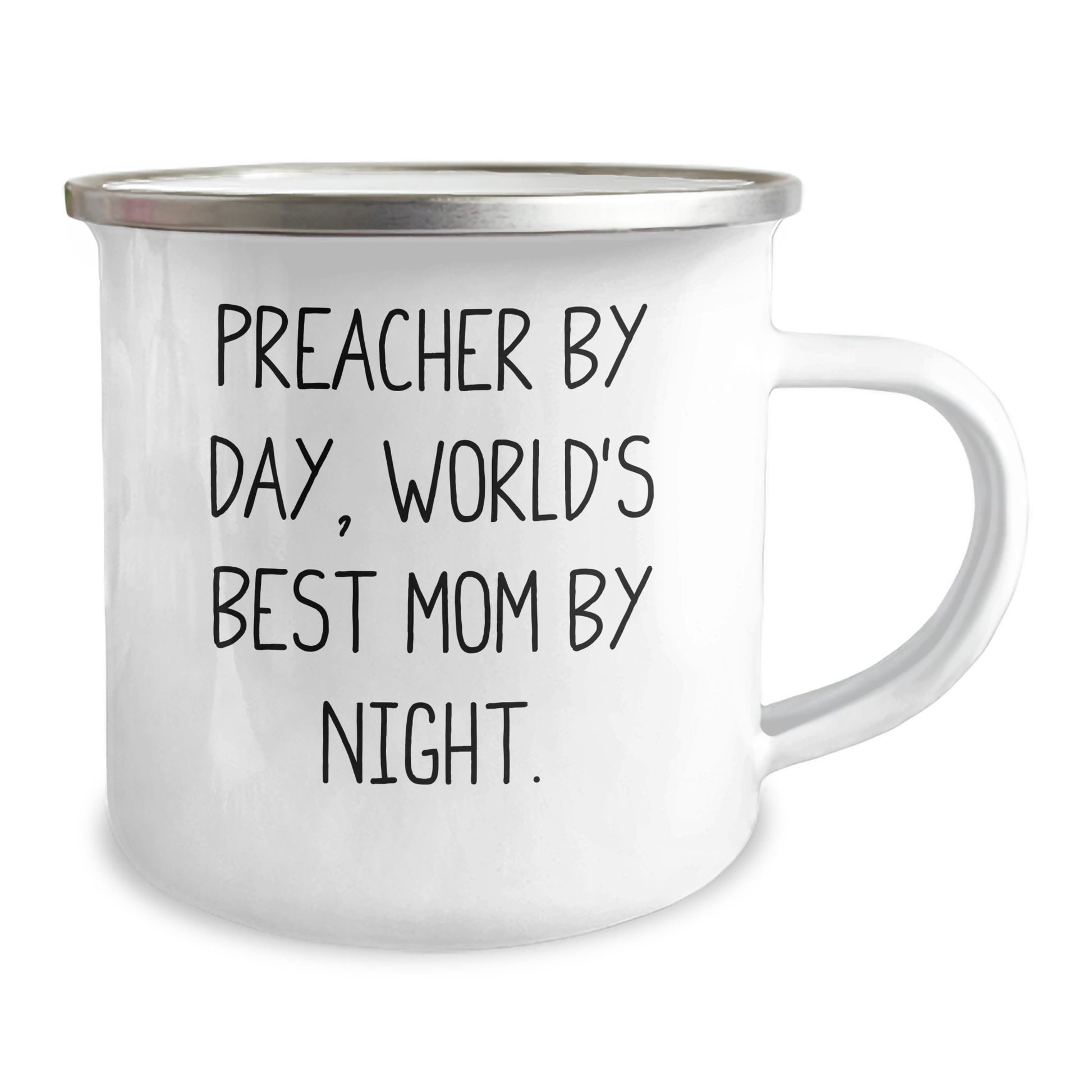 Preacher Gifts, Funny Camping Mug for Graduation, 'Preacher By Day, World's Best Mom By Night.' - Gifts from Men to the World's Best Mom, Preacher's Unique Gift - Image 2