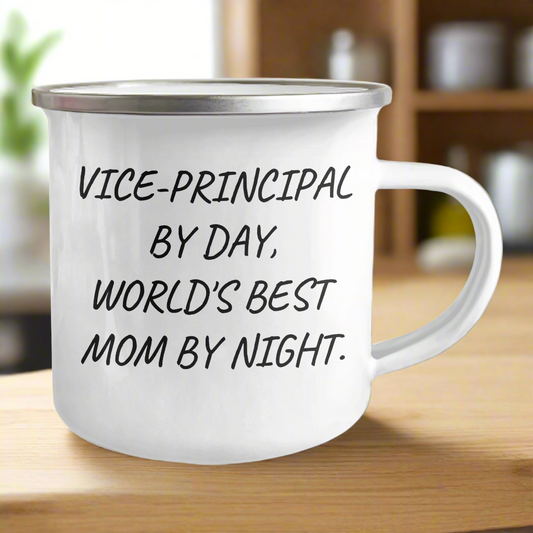 Vice-Principal By Day, World's Best Dad By Night - Funny Camping Mug for Father's Day Unique Gifts from Family - Image 2