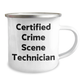 Funny Crime Scene Technician Gifts - 'Certified' Camping Mug for Dad on Father's Day from Family - Image 2