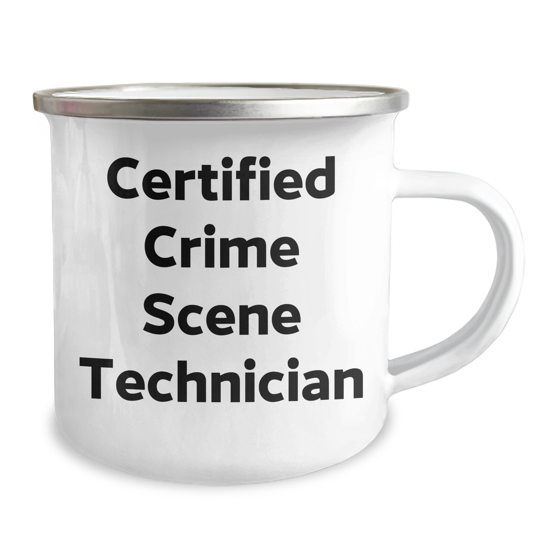 Funny Crime Scene Technician Gifts - 'Certified' Camping Mug for Dad on Father's Day from Family - Image 2