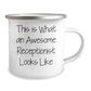 Funny Receptionist Gifts from Friends for Awesome Receptionist's Camping Mug - Image 2