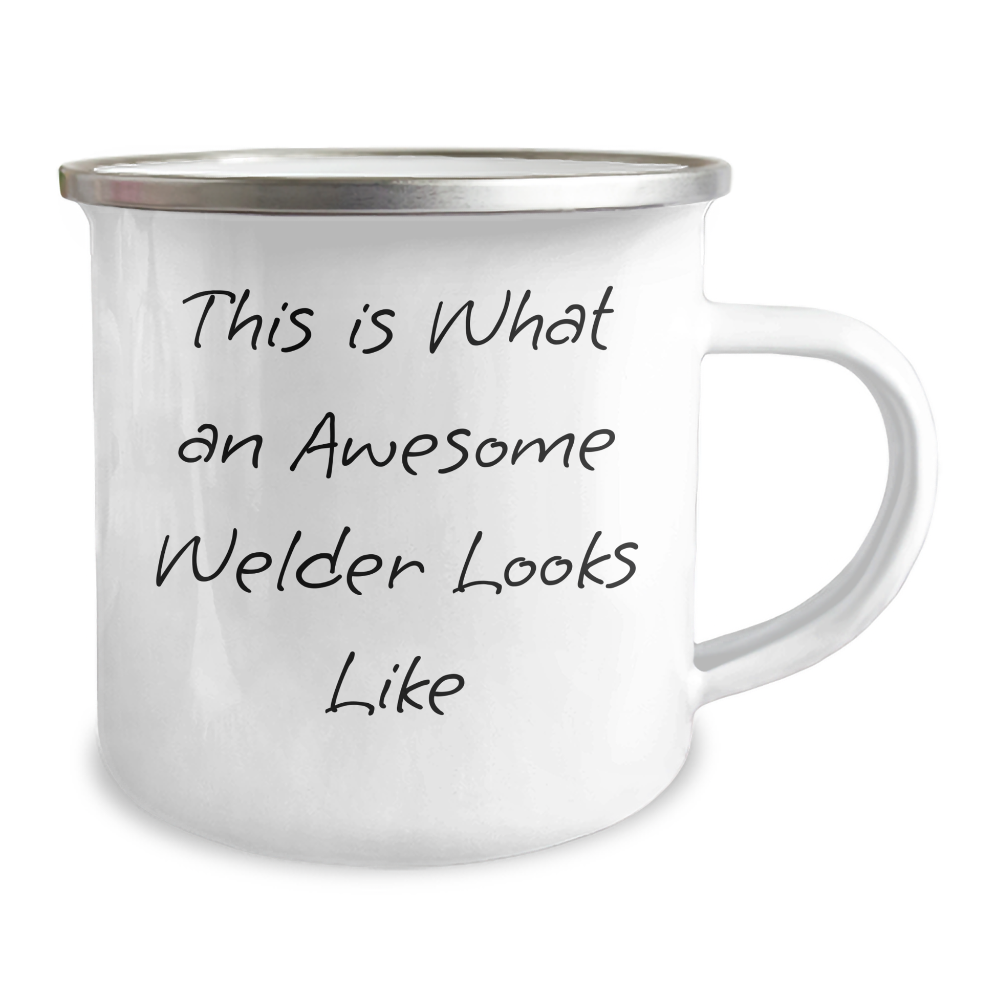 Welder Gifts from Friends - This Is What An Awesome Welder Looks Like - Unique Father's Day Camping Mug, 12 oz Stainless Steel with Enamel Finish - Image 2