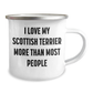 Gifts from Friends: Funny Scottish Terrier Dog Camping Mug for Father's Day, I Love My Scottish Terrier More Than Most People, Ideal Gifts for Scottish Terrier Dog Lovers, Dad's Special Treat - Image 2