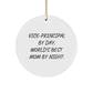 Vice-principal Gifts from Family - Vice-principal By Day, World's Best Mom By Night. Christmas Circle Ornament, Funny Quote - Image 1