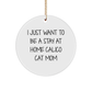 Calico Cat Gifts, Funny Quote Mom Circle Ornament, Gifts from Friends for Family, Vibrant Christmas Decor - Image 1