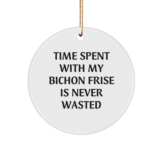 'Bichon Frise Dog Lovers' Delight! Funny Circle Ornament Gifts from Family to Friends this Christmas - Image 1